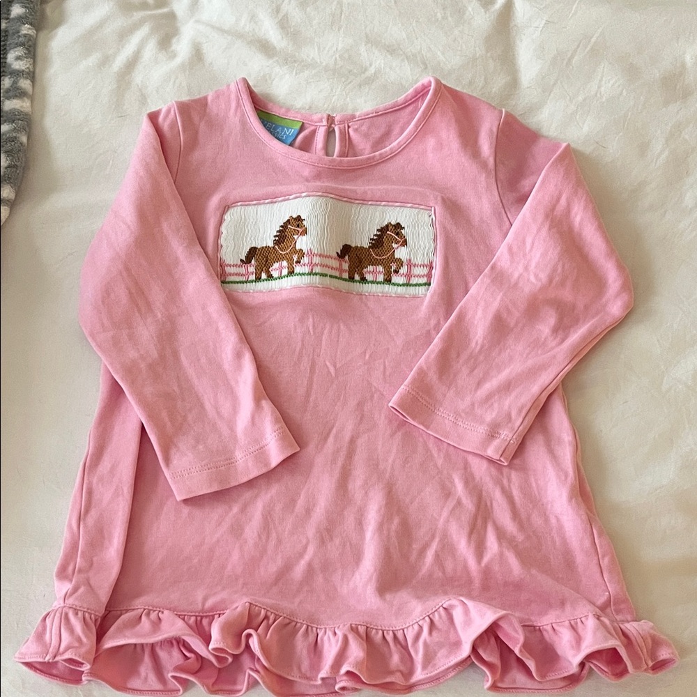 Smocked horse shirt